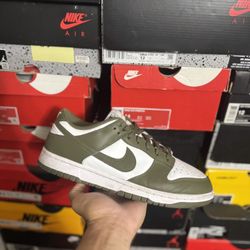 Nike Dunk Low Medium Olive size 11.5W 10M USED But Clean
