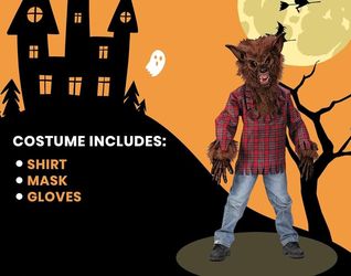 Kids wolf costume size Medium 7-8 yo