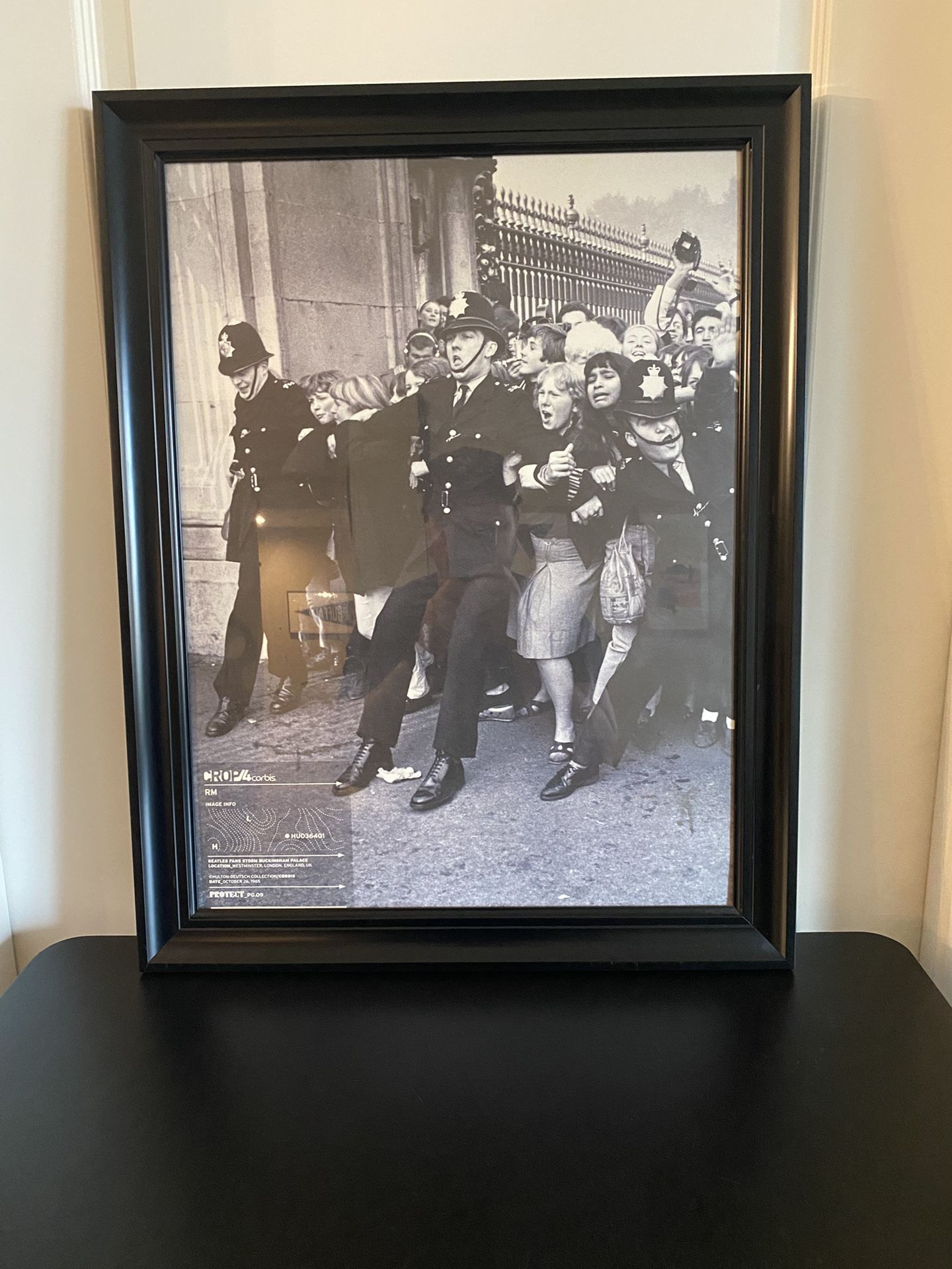 18” x 24” Framed Print - Beatles Fans Storm Buckingham Palace