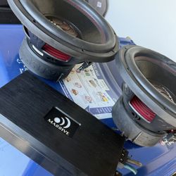 2 15” Subwoofers, 2800 Amp And Box. 