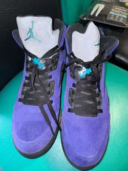 Air Jordan 5 Purple Suede Sneakers