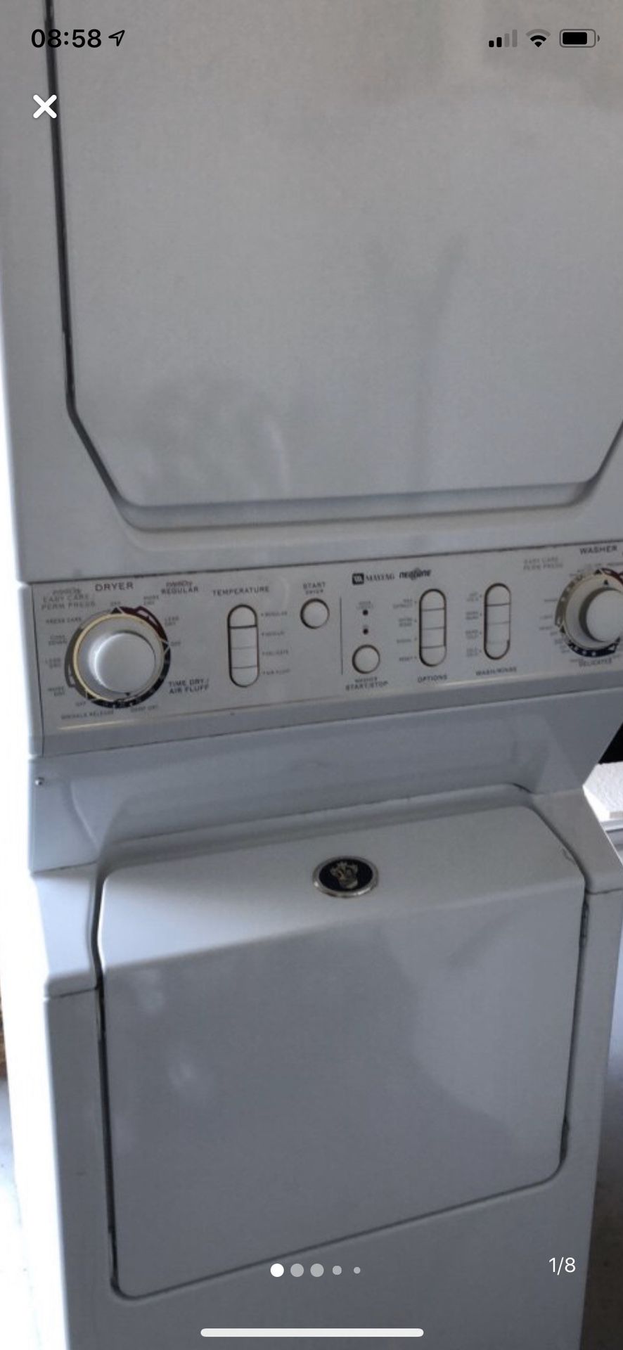 Maytag Neptune Washer Dryer Stacked Set - perfect condition
