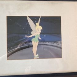 Original 1953 Disney Peter Pan’s Tinkerbell Vanity Mirror Landing Scene Animation Production Cel