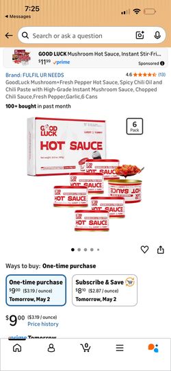 GoodLuck Mushroom+Fresh Pepper Hot Sauce, Spicy Chili Oil and Chili Paste with High-Grade Instant Mushroom Sauce, Chopped Chili Sauce,Fresh Pepper,Gar