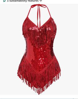 Red glittery bodysuit