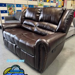 Recliner Couch Brown Sofa Loveseat 