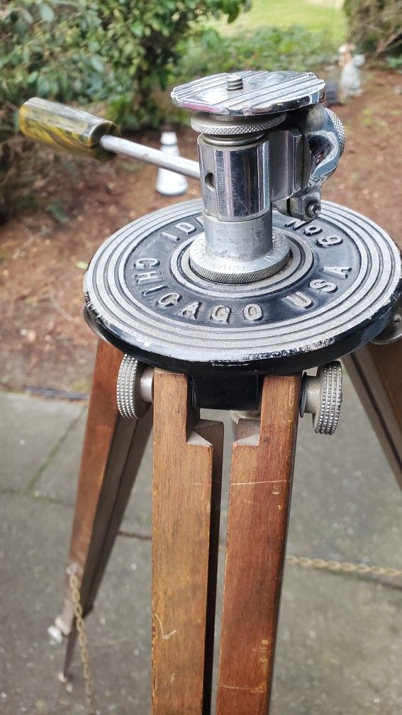 Vintage Wood Tripod Ideal no9 made in Chicago wooden vintage