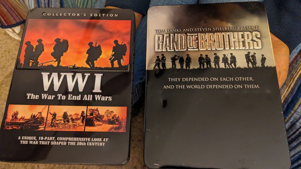 2 Box Sets Of DVDs Band Of Brothers & WW1