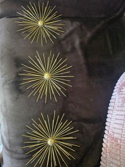Golden Starburst wall decor (three pieces)
