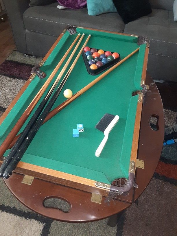 Vintage Mini Table Top Pool Table