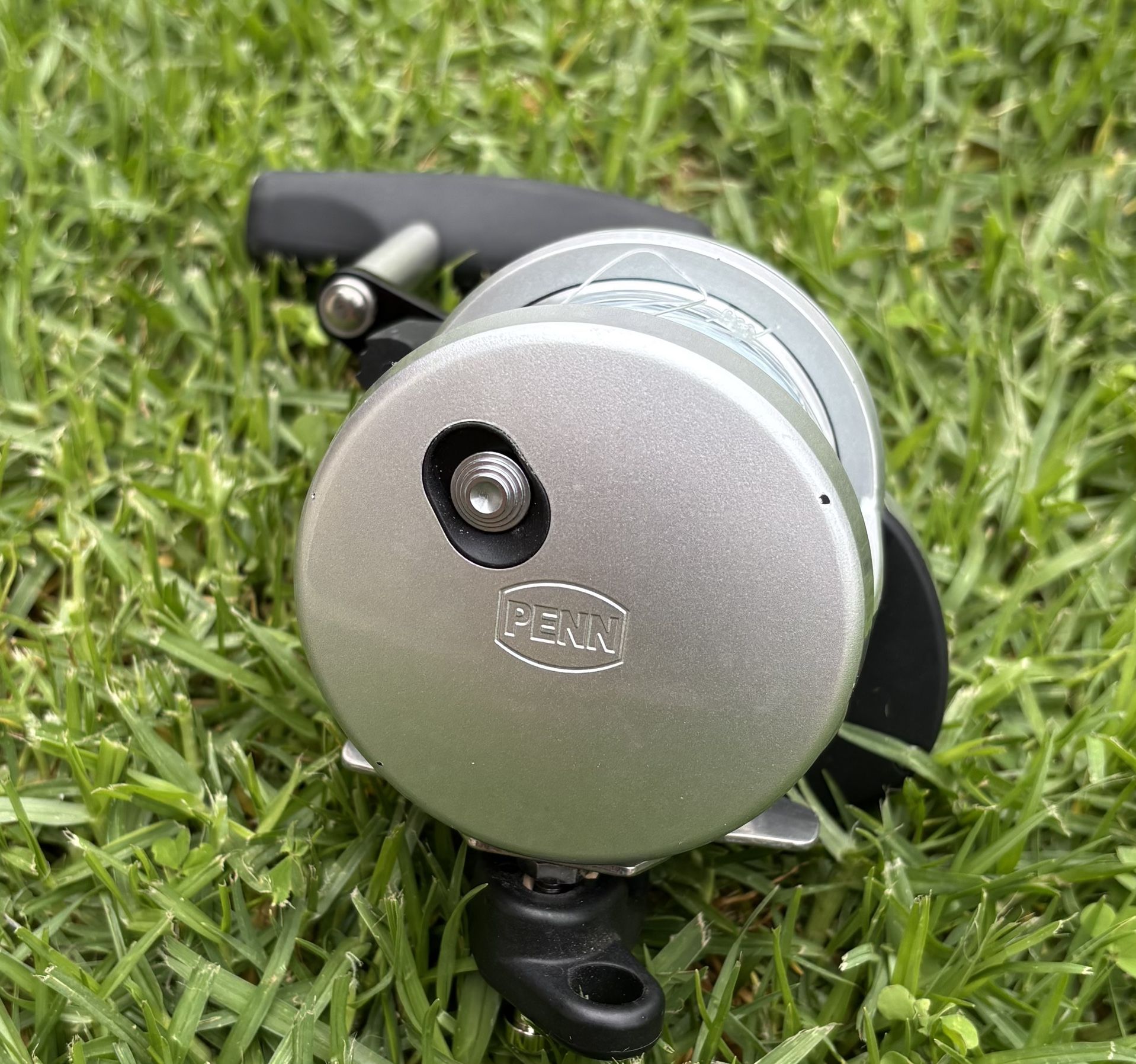 Left Handed Penn Fathom II Lever Drag 2 Speed Fishing Reel
