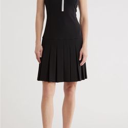 Calvin Klein Black Pleated Tennis Dress Size 10 – New with Tags