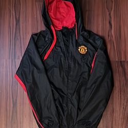Manchester United Black Red Track Logo Warm Up Official Merchandise Unisex S