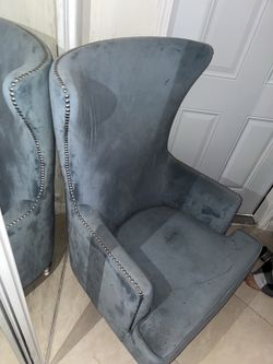 Blue Velvet Upholstery Chair / House / Office