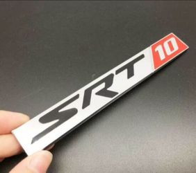 One SRT10 badge emblem for grille or adhesive back see all pics sold separately SHIPPING AVAILABLE