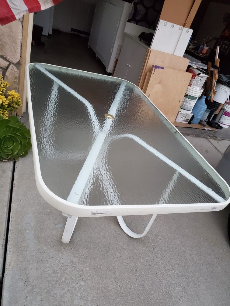 PATIO GLASS TABLE