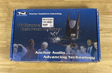 Anchor Audio 16 Channel UHF Wireless Belt Transmitter Receiver 682-698 MHz!