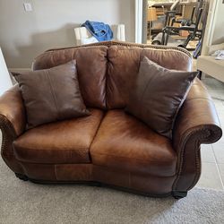 Leather couch set
