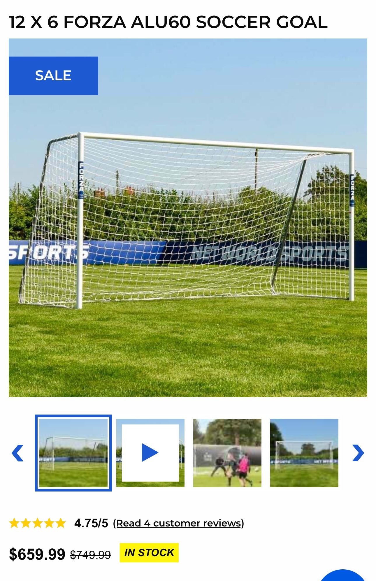 Forza 12x6 Soccer Goals