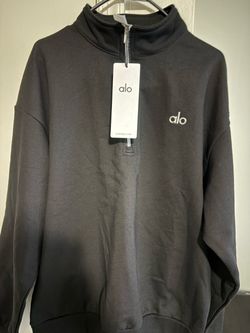 Alo Yoga Black Quarter-Zip Sweatshirt