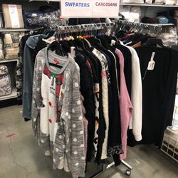 Sweaters and cardigans starting at around $10 and up
