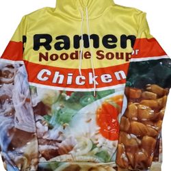 Keasmto 3D Ramen Chicken Noodle Soup Hoodie Beef Sweatshirt Large For Men /Women