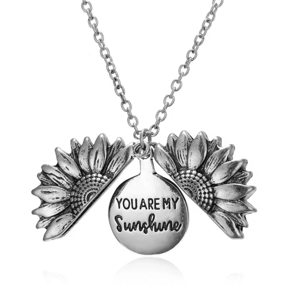 Silver or Gold open locket with sign that’s says you are my sunshine