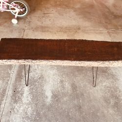 Brand New Rustic Handmade Live Edge Coffee Table Bench