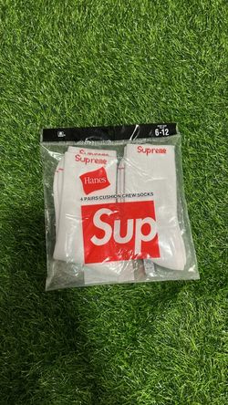 Supreme x Hanes Cushion Crew Socks 4-Pack