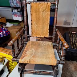Antique Victorian Child Rocking Chair