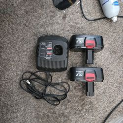 CRAFTSMAN 1 Hour Fast Charger & Two Craftsman Die Hard 19.2V Batteries.