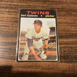 1971 Topps Bert Blyleven Rookie Baseball Card Minnesota Twins Hall Of Famer HBV $120
