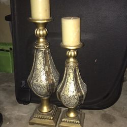 2 Big Candle Holders