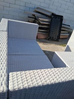 Wicker patio set