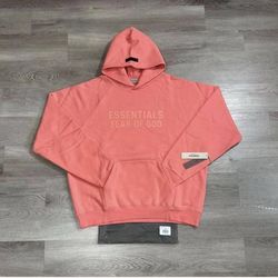 Essentials coral hoodie