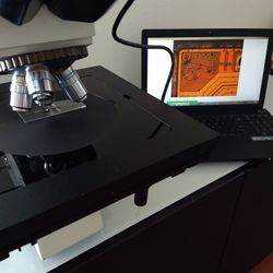 Metallurgical microscope, Five Nosepieces, Trinocular Head.