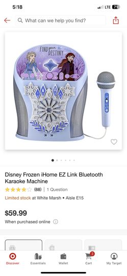 Disney Frozen IHome Karaoke Bluetooth Toy Girls Boys Gifts