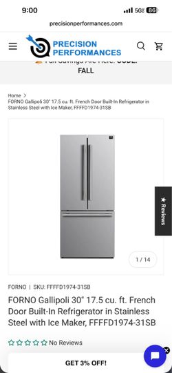 Forno French door refrigerator