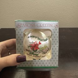 VTG Ariel Seasons Greetings 1997 Disney Family Holiday Party Christmas Ornament