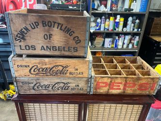 Vintage Soda Crates Pepsi Coke 7UP