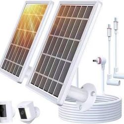 Solar Panel Charger for Ring Camera, Camcorder Solar Charger Compatible with Ring Stick Up Cam, Stick Up Cam Pro Battery, Spotlight Camera Plus Batter