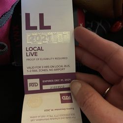 Book Of 10 Local RTD Bus Tickets