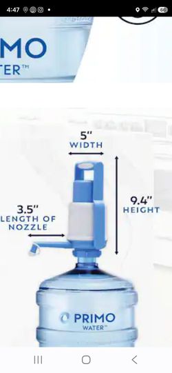 Portable Manual Water Pump, Blue and White