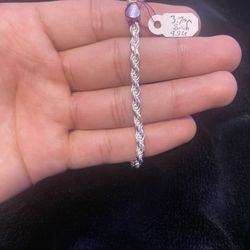925 Silver Rope bracelet 