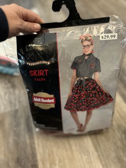 New Rock A Billy Cherry One Size Skirt