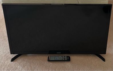Samsung 32” LED HDTV with AV, HDMI, USB and Digital Audio output, comes with Remote Control, Excellent For Desk Top Or Kitchen, Bedroom, Garage, Etc.