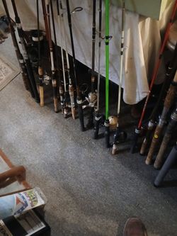 Large variety of fishing poles
