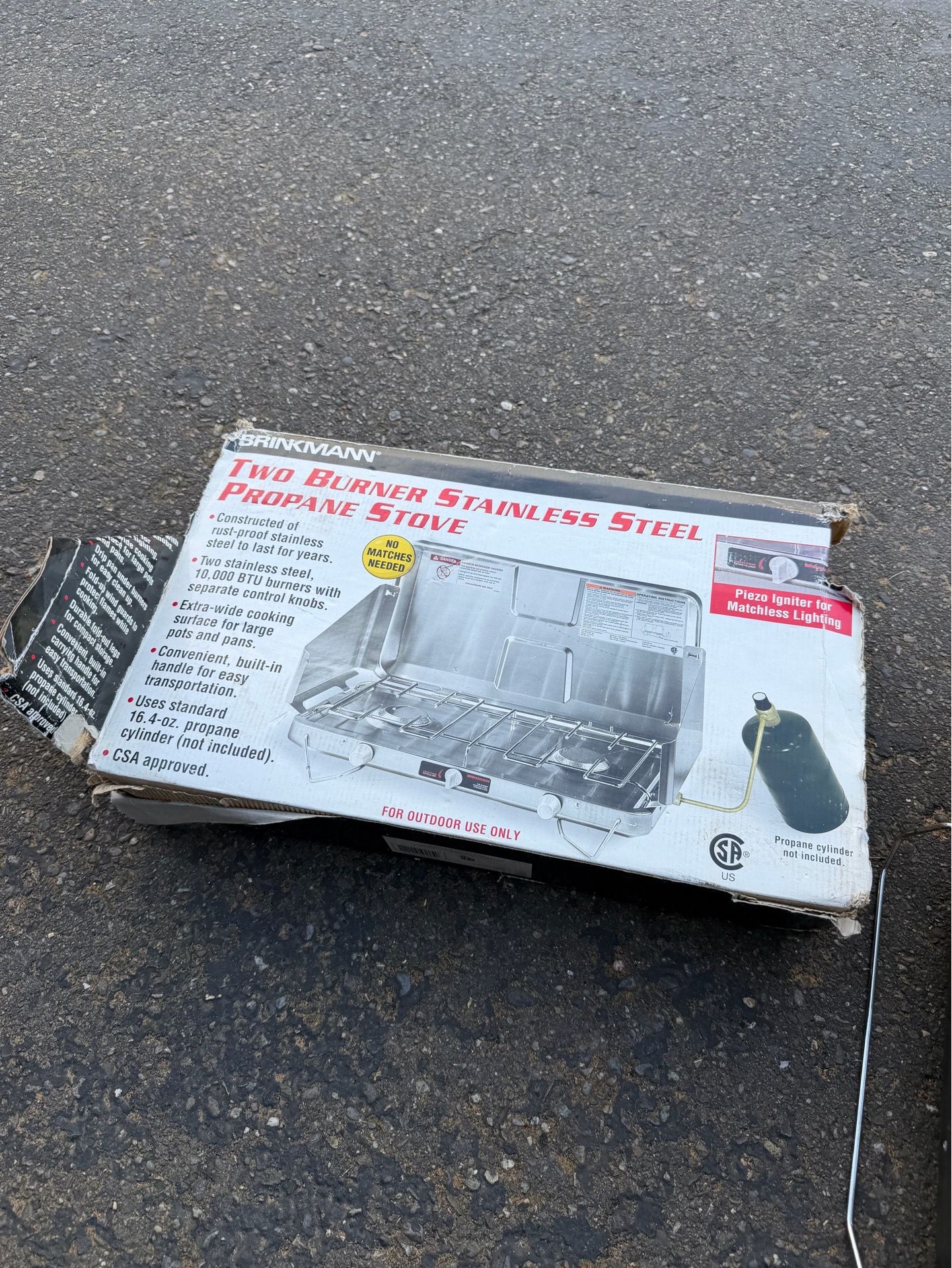 Brinkmann Two Burner Black Metal Propane Camping Stove