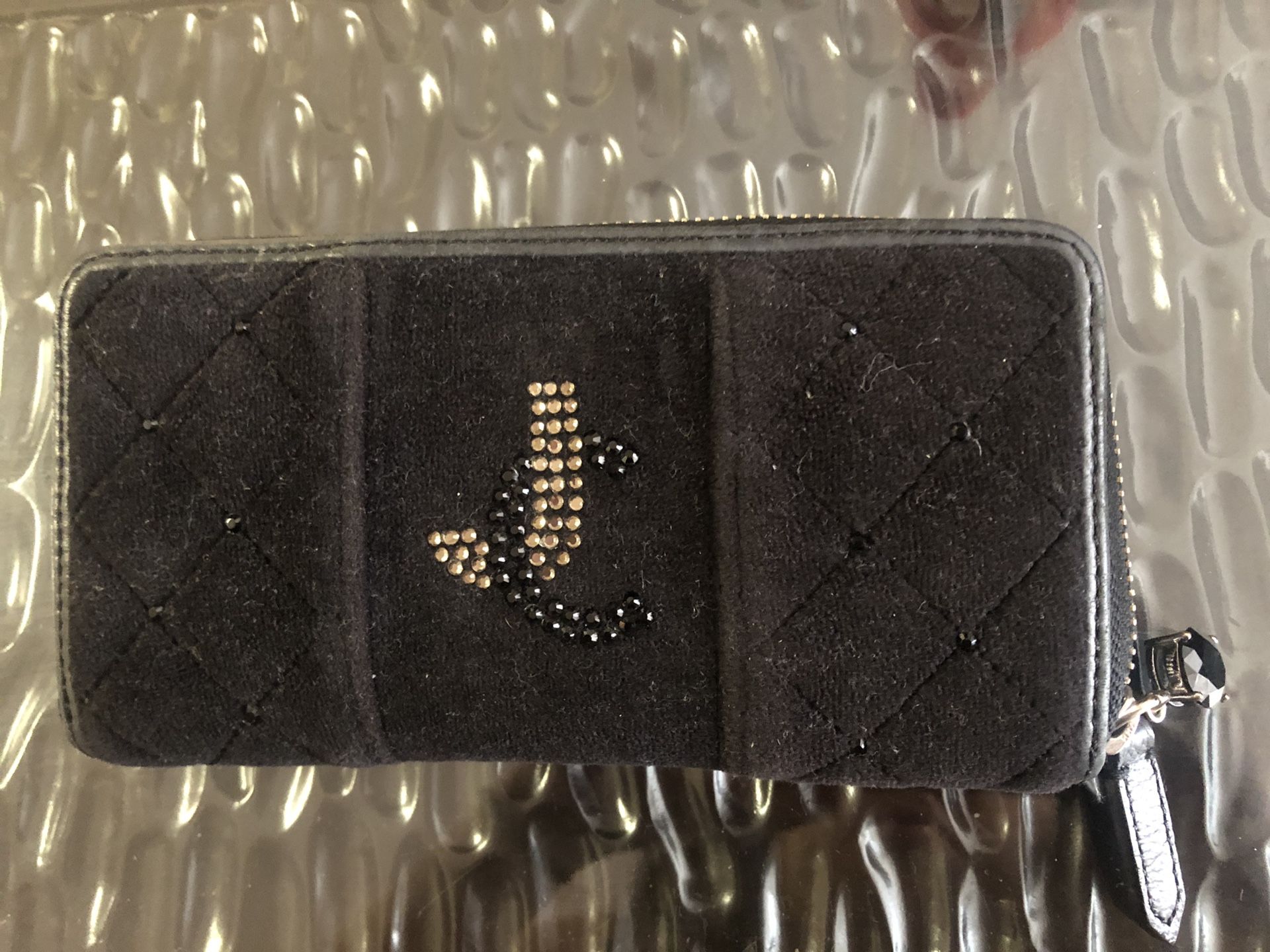 Juicy Couture Suede Black Wallet