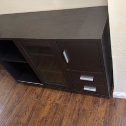 Sideboard, Bar Cabinet With Wine Rack Holder, Sliding Door